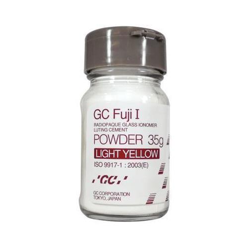GC 901008 Fuji I Glass Ionomer Luting Cement Powder Light Yellow 35 Gm Bottle GC 901008 Fuji I Glass Ionomer Luting Cement Powder Light Yellow 35 Gm Bottle